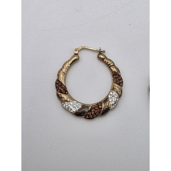 .925 Jordan Mom Hoop Pierced Earrings 1" - Picture 3 of 6